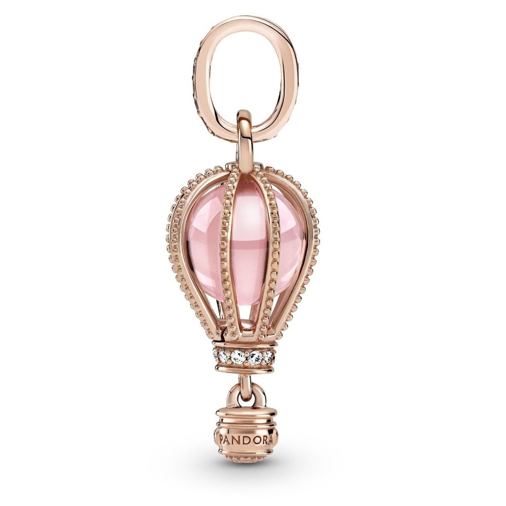 Pandora Sparkling Pink Hot Air Balloon Dangle Charm, Rose Gold-Plated
